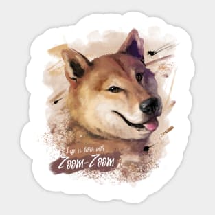 Zoom-Zoom - Shiba Inu Sticker